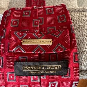 Donald J. Trump Red Geometric Tie